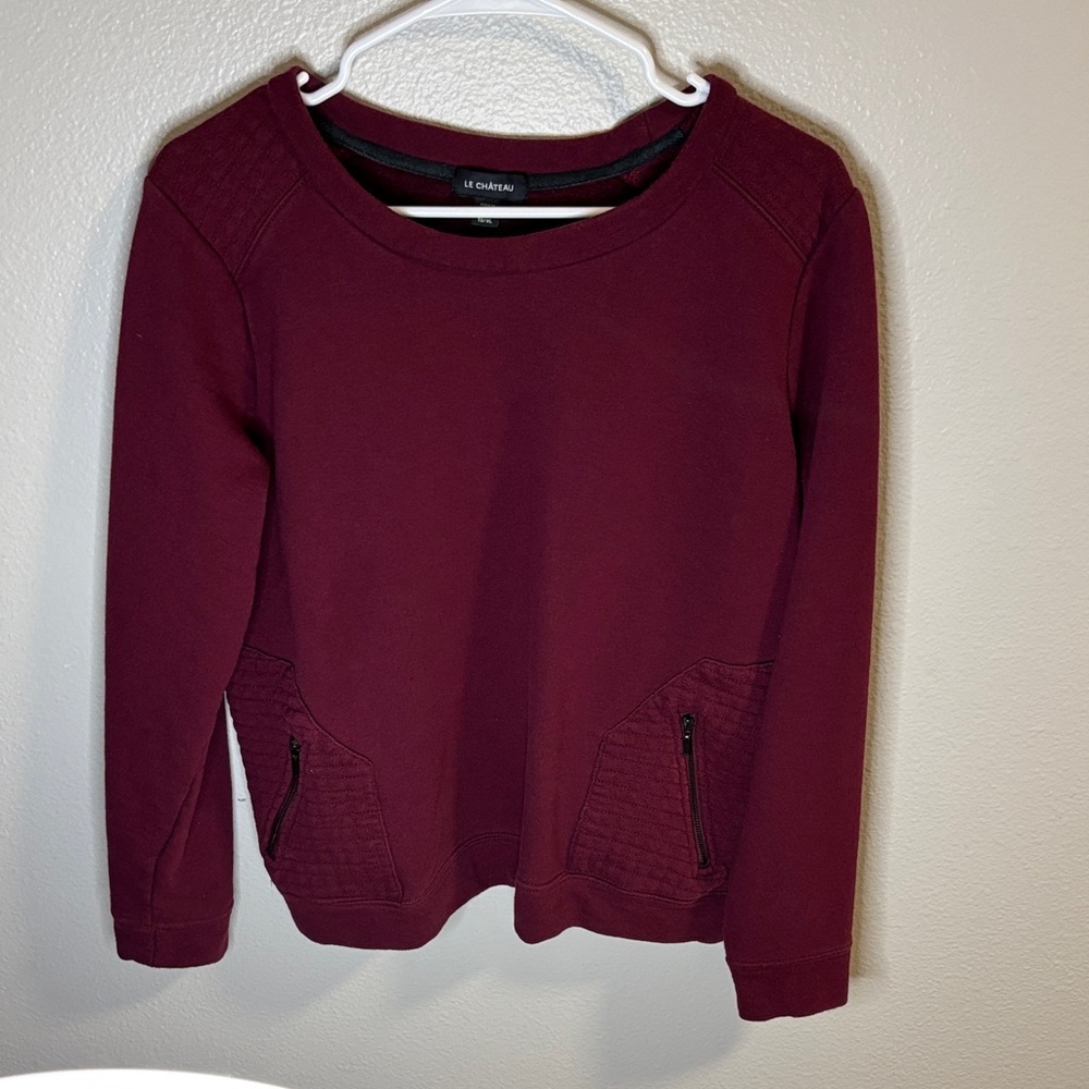 Le Chateau Women's Maroon Sweatshirt -288sku